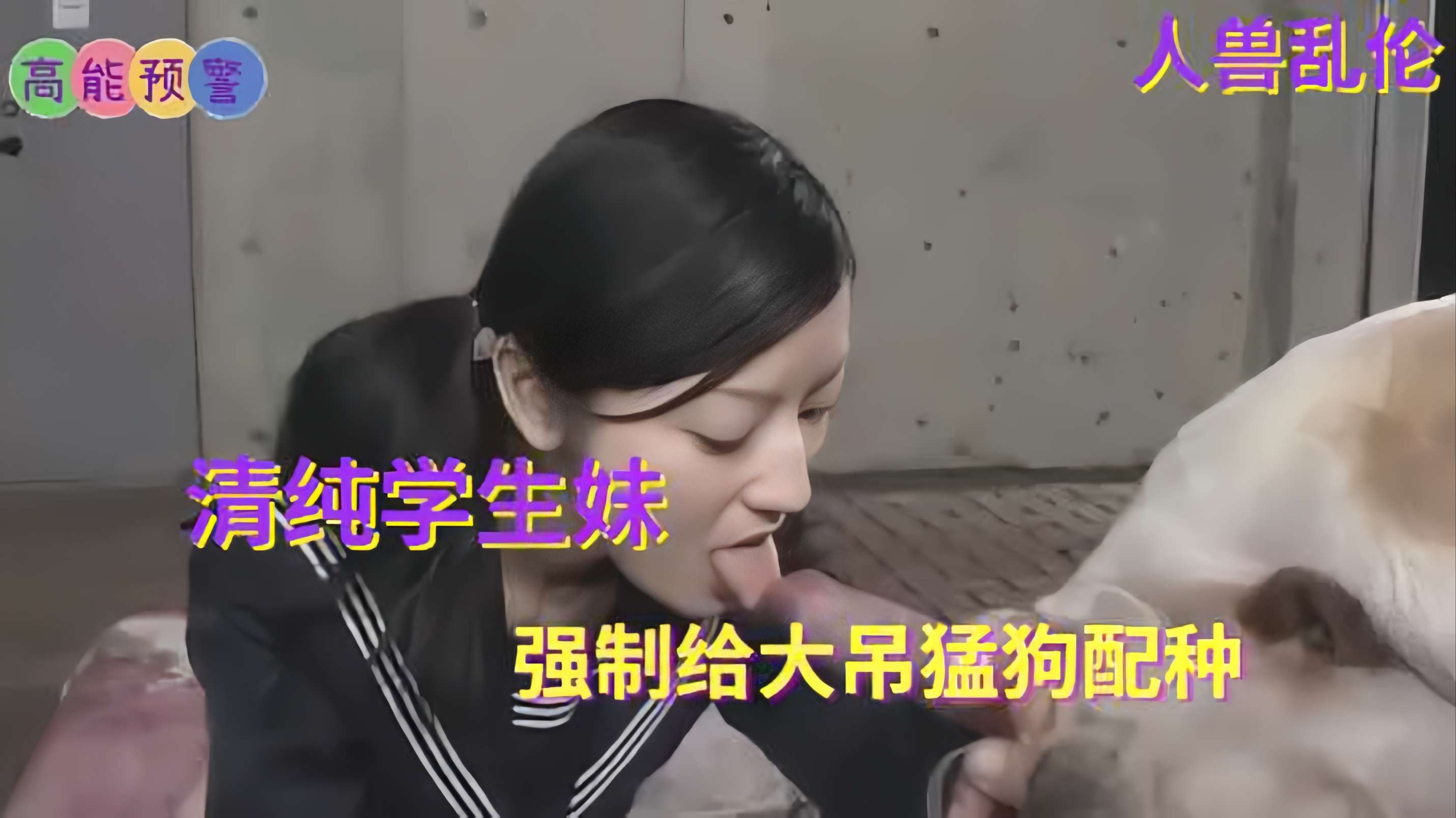 国产人兽乱伦清纯学生妹强制给大吊猛狗配种视频